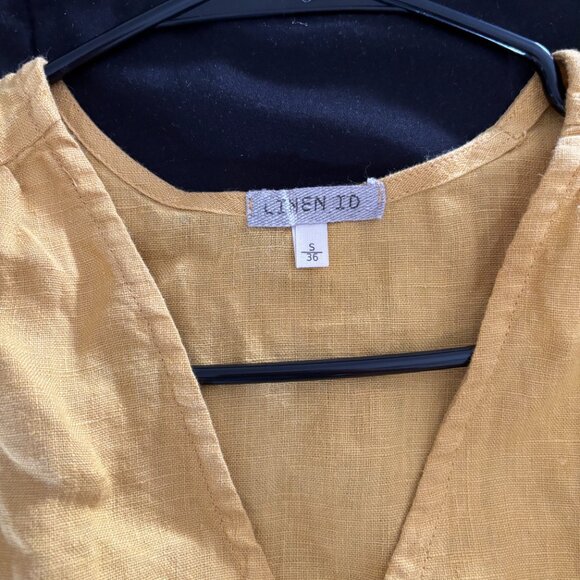 NWOT Linen A-Line Dress - Size S/M, Yellow - Picture 11 of 14